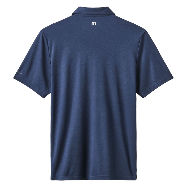 Rays Men's Travis Mathew Navy Featherweight Performance Wordmark Polo