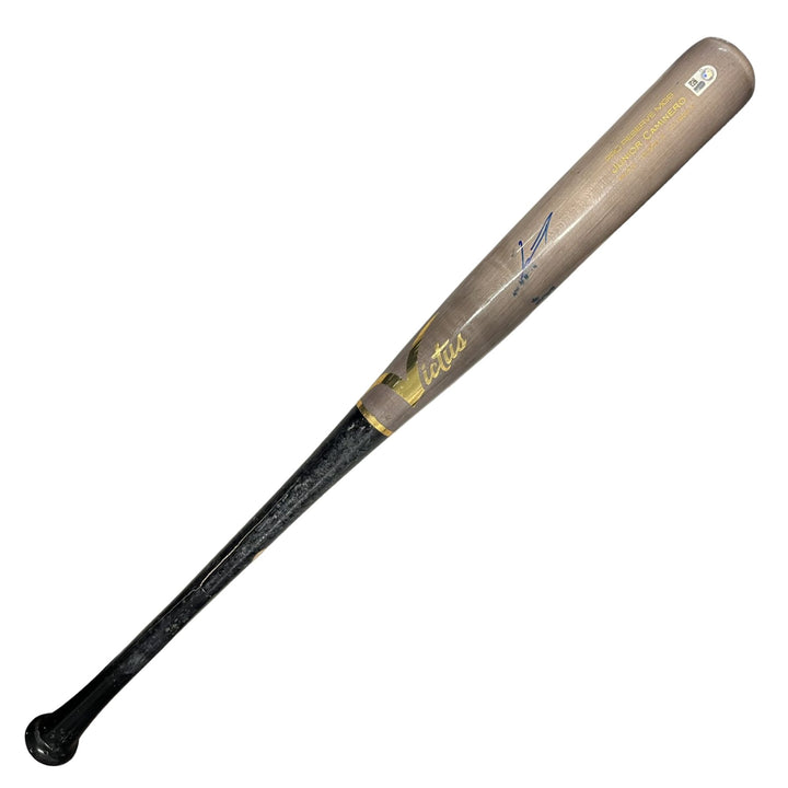 Rays Junior Caminero Team Issued Autographed Broken Bat