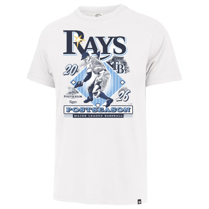 Rays '47 Brand White 2026 Postseason T-Shirt