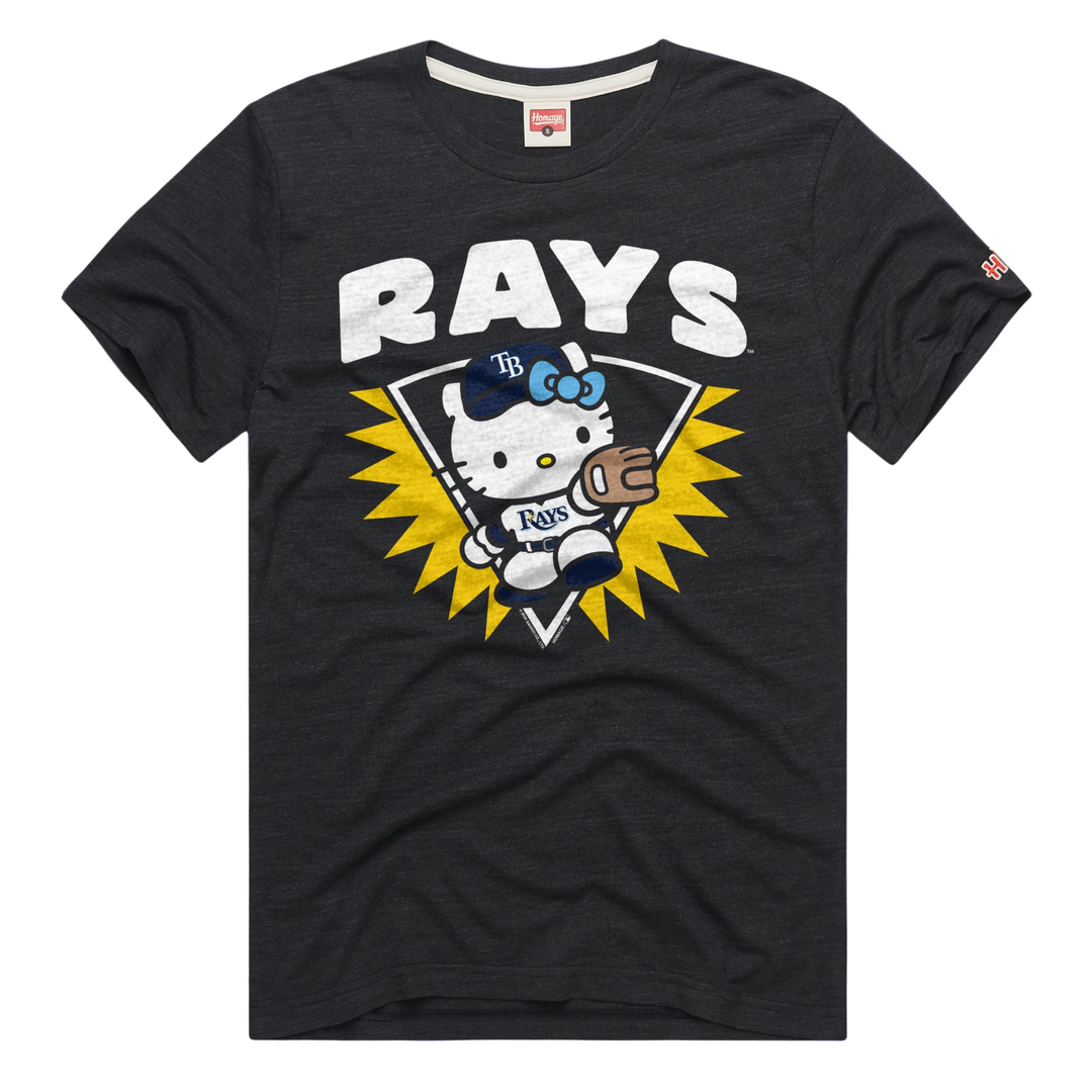 Rays Homage Grey Devil Rays Hello Kitty Throw T-Shirt