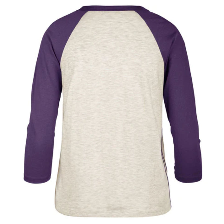 Rays Women's 47 Brand Grey Purple City Connect Skateray Raglan T-Shirt