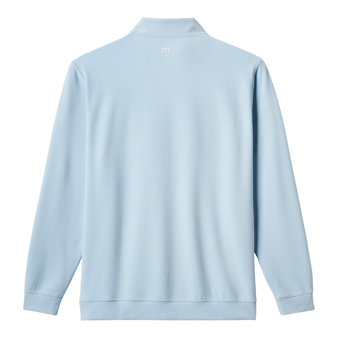 Rays Travis Mathew Light Blue Wordmark Cloud Jacket Quarter-Zip