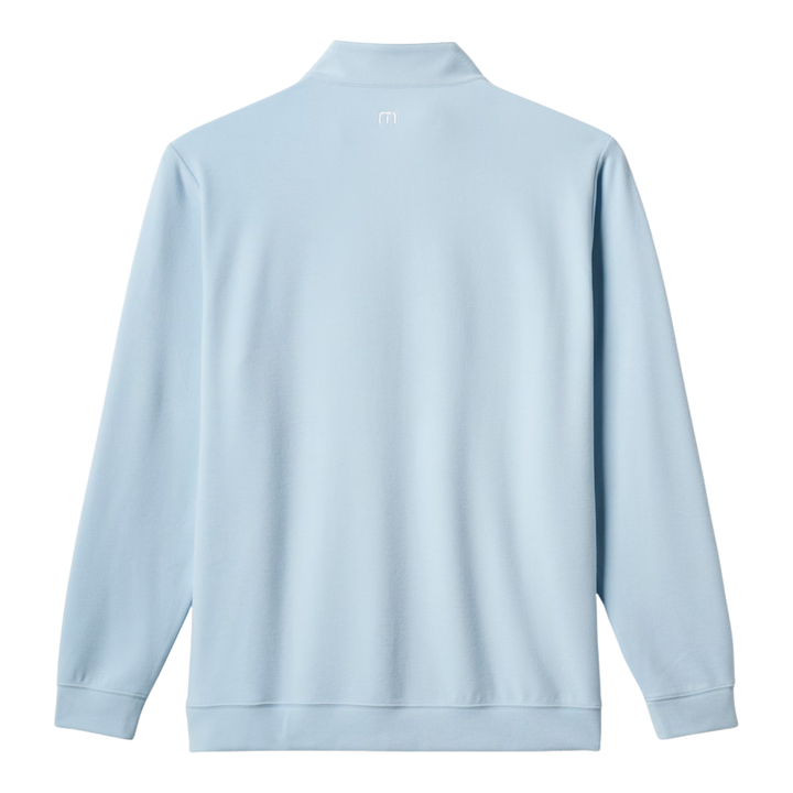Rays Travis Mathew Light Blue Wordmark Cloud Jacket Quarter-Zip