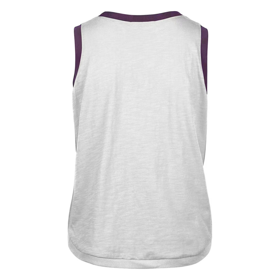 Rays Women's '47 Brand White Skyray Distressed Logo Ringer Tank