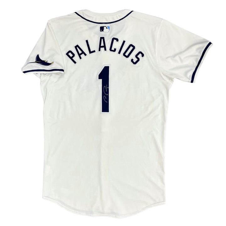 Rays Richie Palacios Authentic Autographed White Jersey