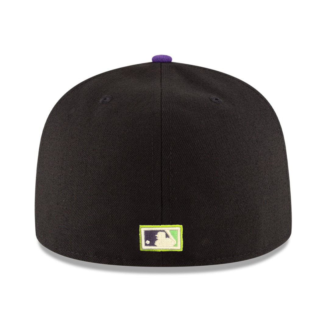 Rays New Era Black Purple Coop 59Fifty Fitted Hat