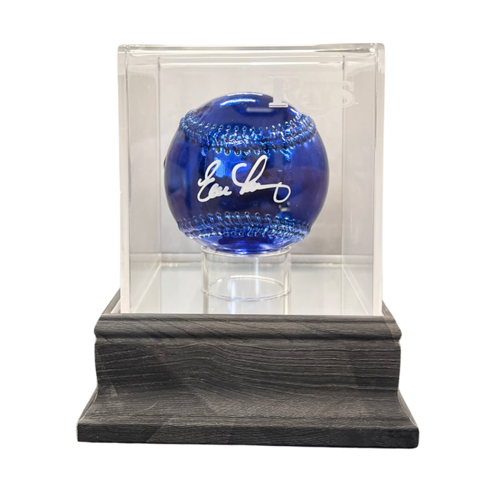 Rays Evan Longoria Dark Blue Chrome Autographed Baseball