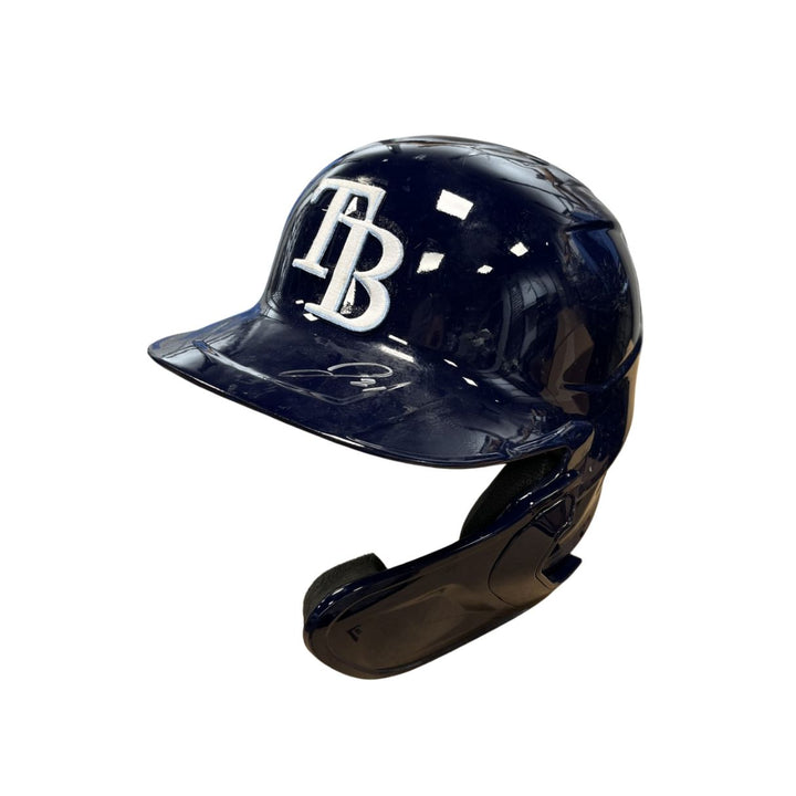 Rays Jonny Deluca Team Issued Autographed TB Batting Helmet