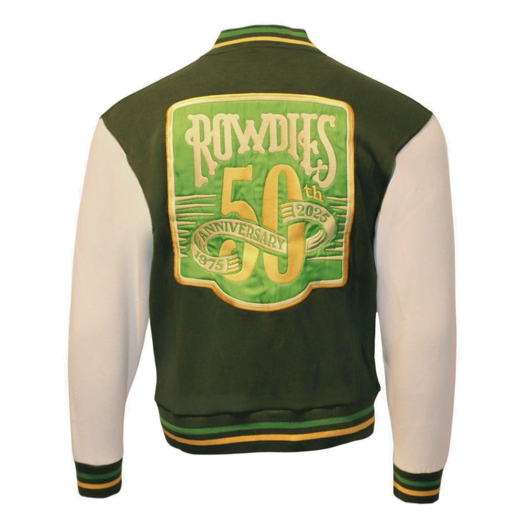 Rowdies SDS Green "50 Years of Kicking Grass" Letterman Jacket