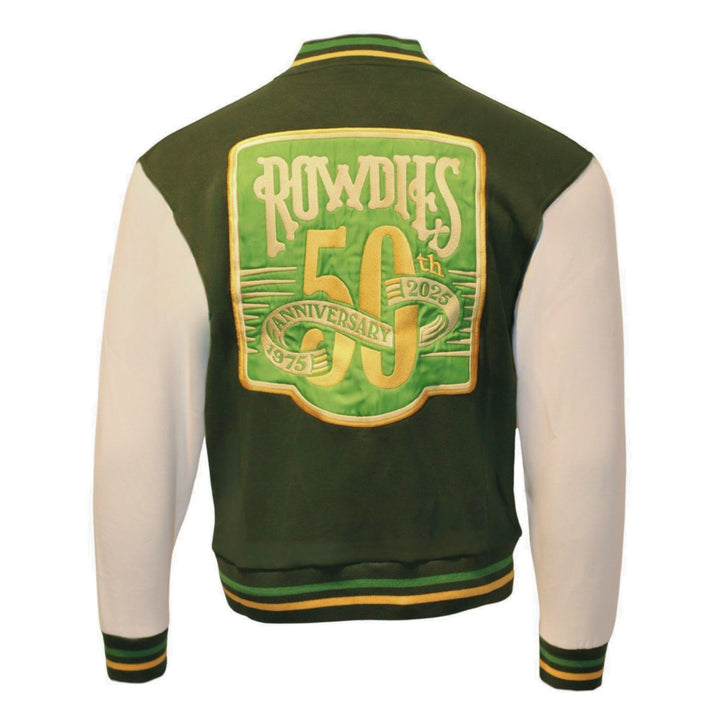 Rowdies SDS Green "50 Years of Kicking Grass" Letterman Jacket
