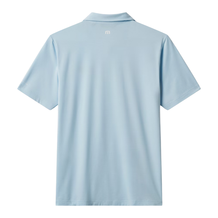 Rays Men's Travis Mathew Light Blue Heater Wordmark Polo