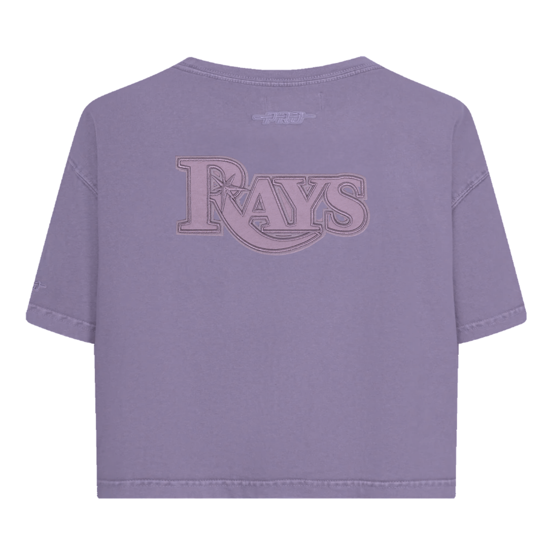 Rays Women's Purple TB Pro Standard Boxy Cropped Tee