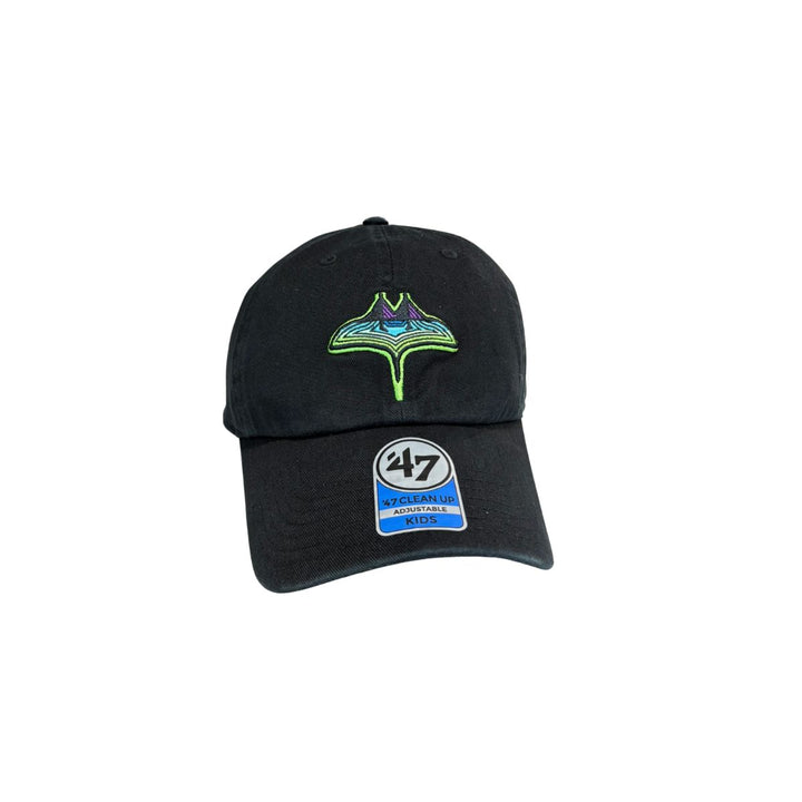 Rays Kids '47 Brand Black City Connect Clean Up Skyway Adjustable Hat