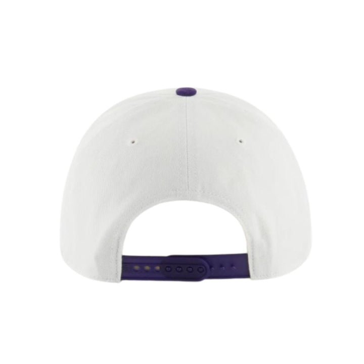 Rays '47 Devil Rays White Purple Cooperstown Double Header Script Hitch Snapback Hat