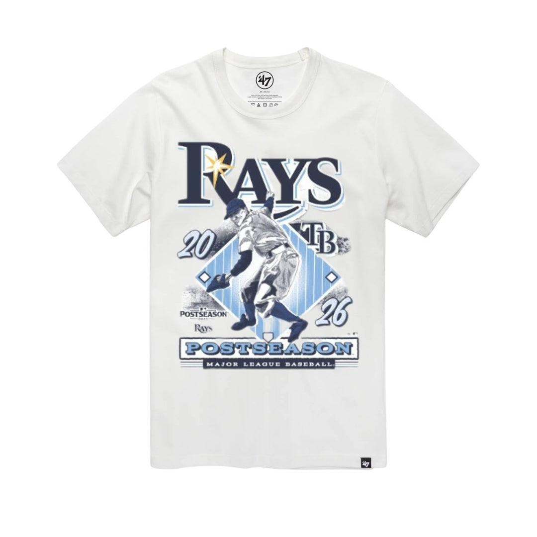 Rays '47 Brand White 2026 Postseason T-Shirt