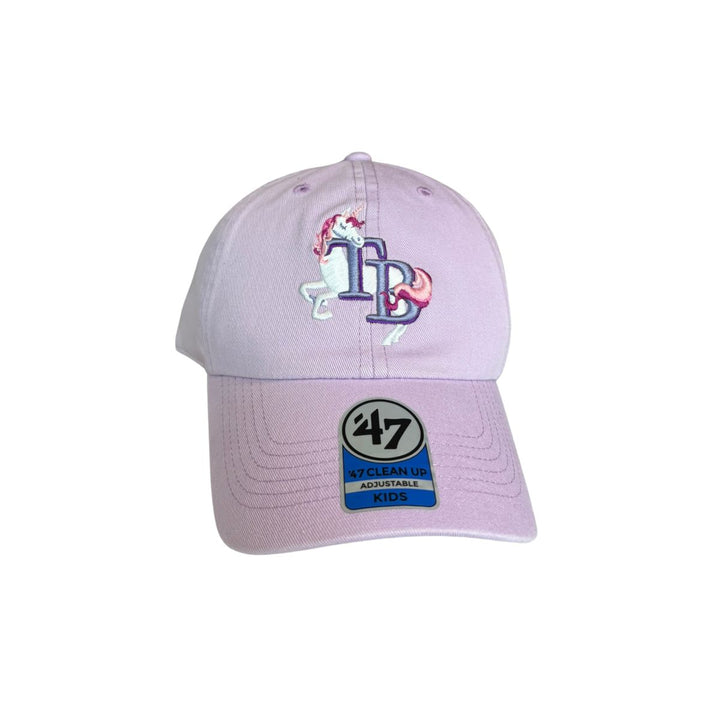 Rays Kids '47 Brand Purple Unicorn TB Clean Up Adjustable Hat