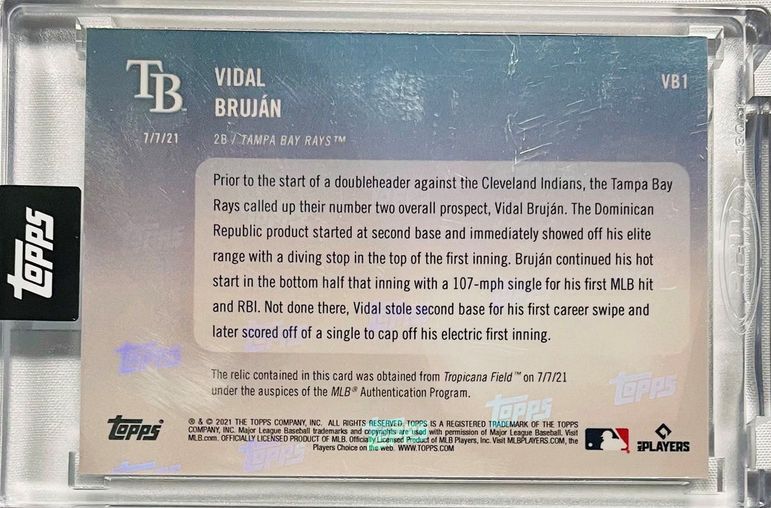 RAYS VIDAL BRUJAN TOPPS BASEBALL RELIC CARD (/49)