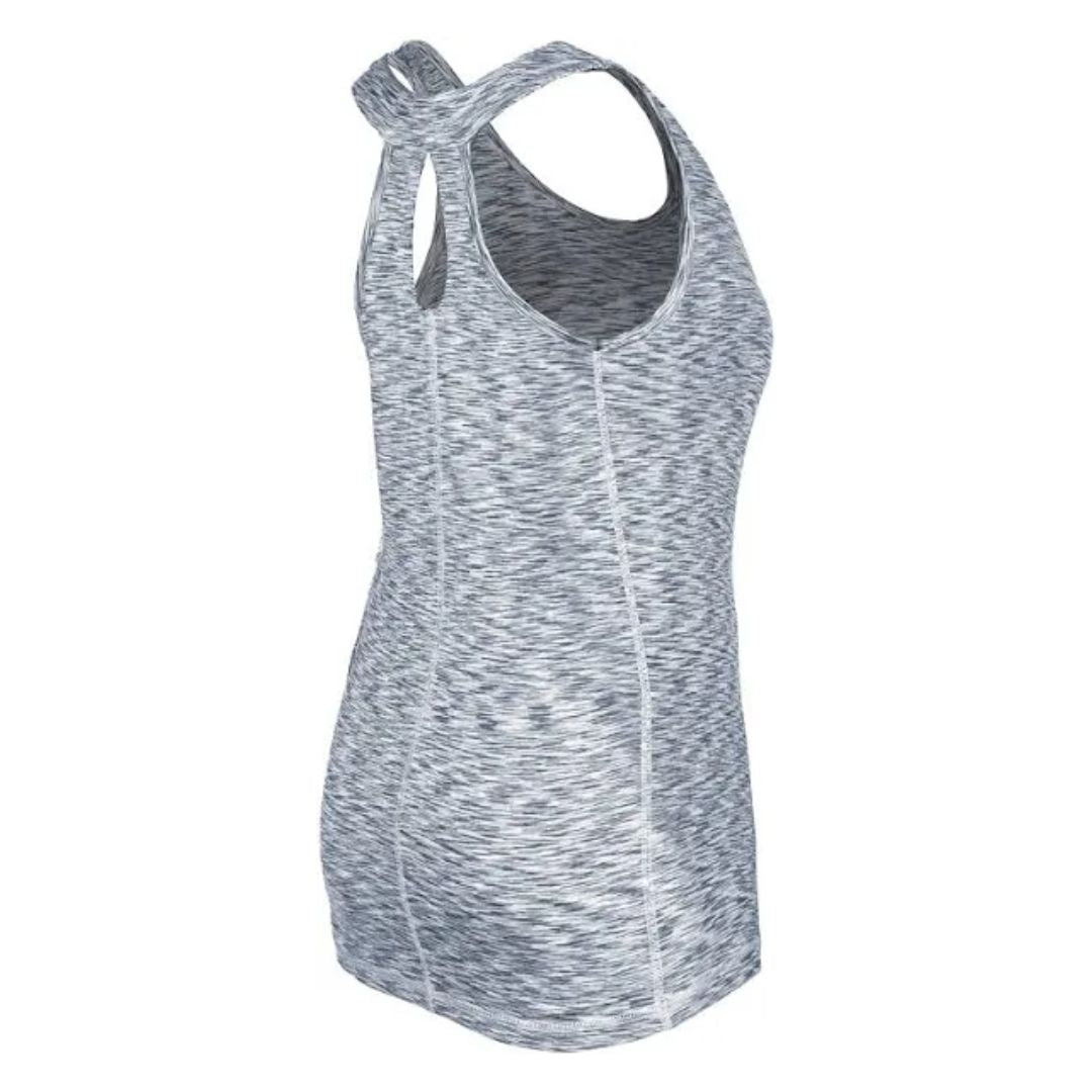 Rays Women's New Era Grey Space Dye TB Tank Top