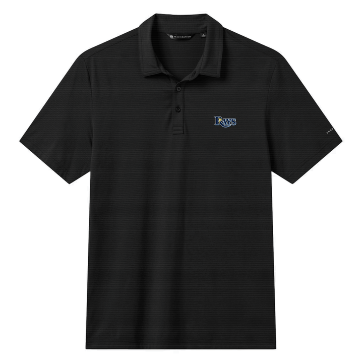 Rays Men's Travis Mathew Black Zinna 2.0 Wordmark Polo