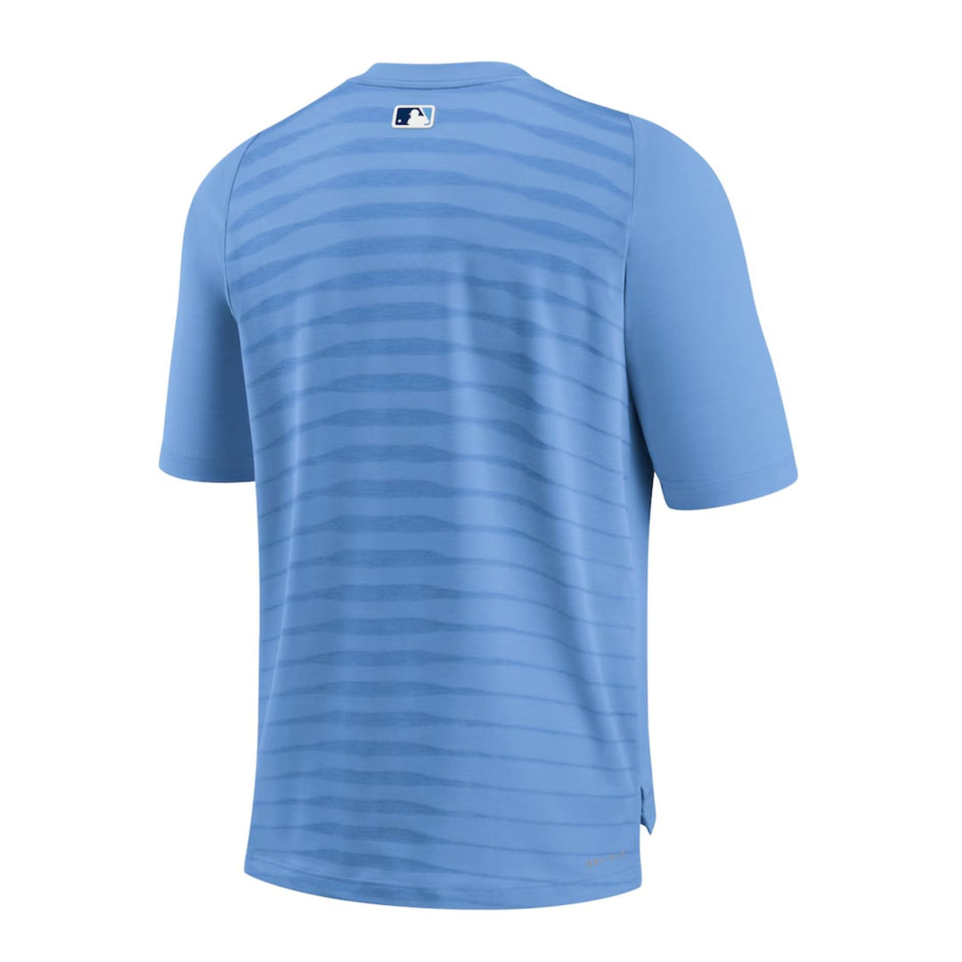 Men's Tampa Bay Rays Nike Light Blue Authentic Collection Pregame Raglan Performance V-Neck T-Shirt