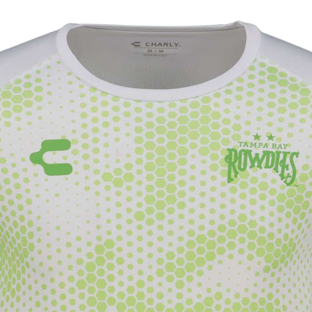 Rowdies Charly White/Green Warm Up Tee