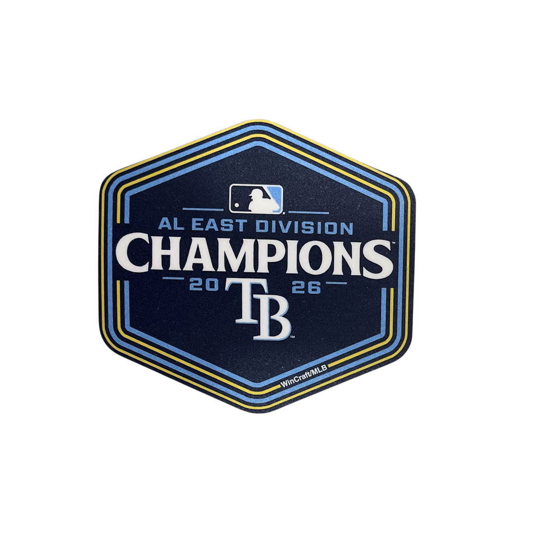 Rays WinCraft AL East Champs 2026 4x4 Decal