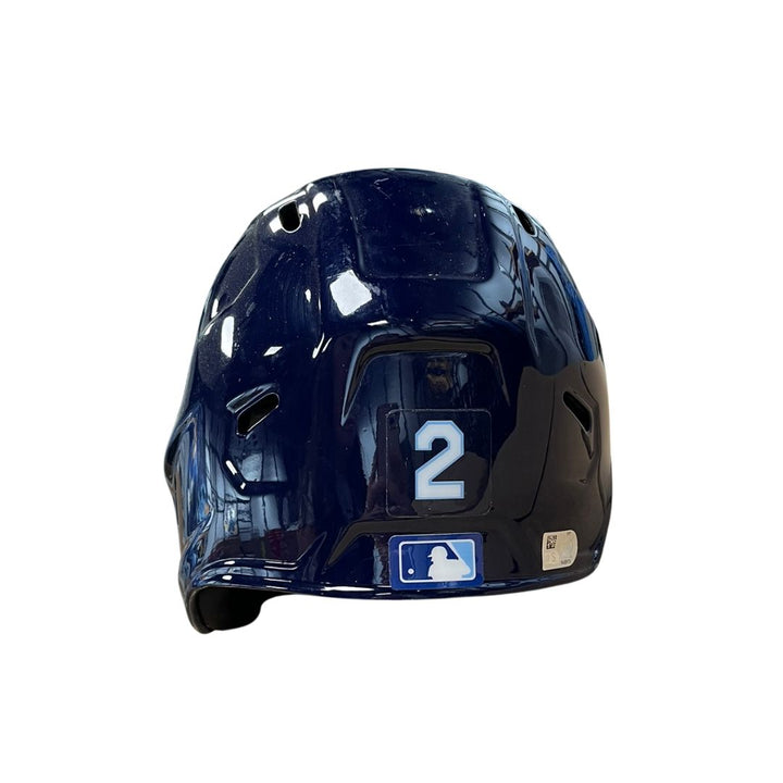 Rays Yandy Diaz Team Issued Autographed TB Batting Helmet