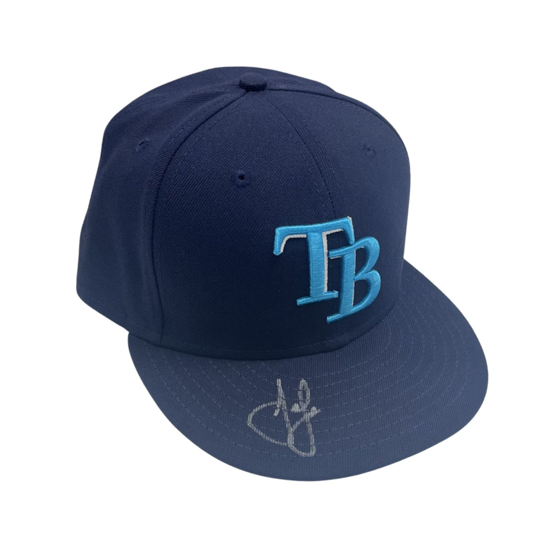 Rays Josh Lowe Team Issued Authentic Autographed Father's Day Hat