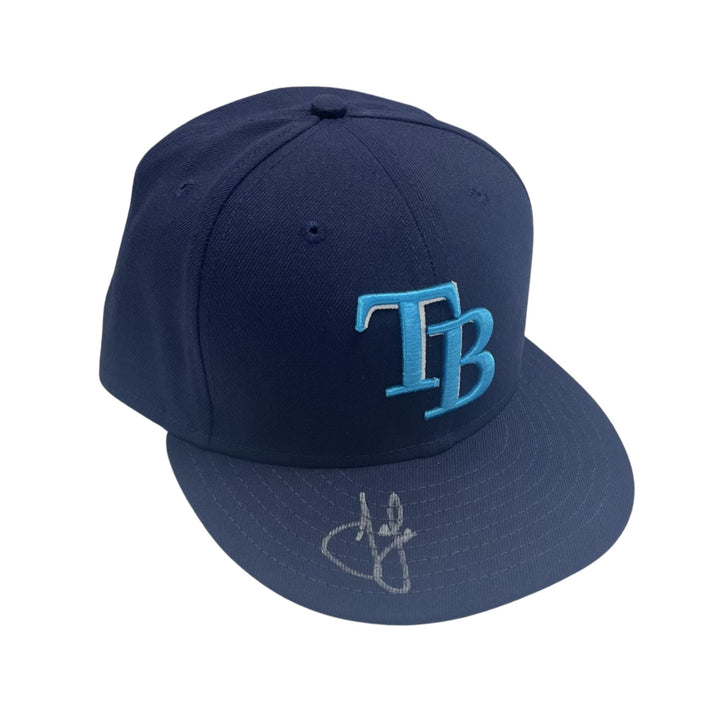 Rays Josh Lowe Team Issued Authentic Autographed Father's Day Hat