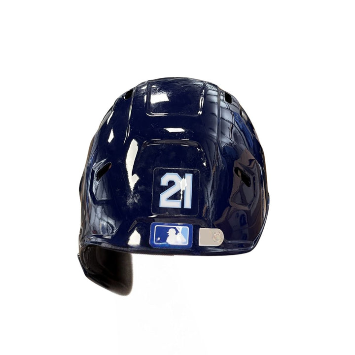 Rays Jonny Deluca Team Issued Autographed TB Batting Helmet