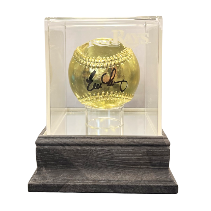 Rays Evan Longoria Gold Chrome Autographed Baseball