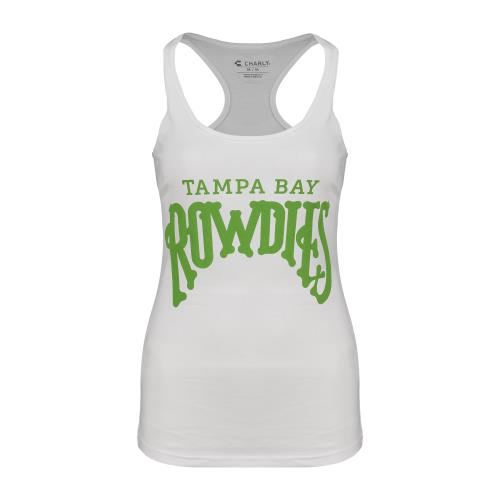 Rowdies Women's White Arch Logo Tank
