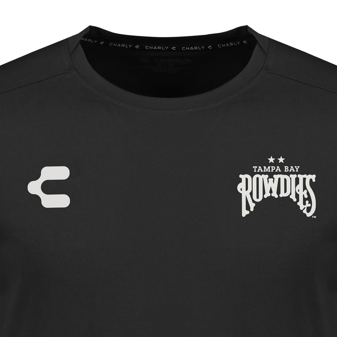 Rowdies Charly Black Two Star Logo SS Travel Tee
