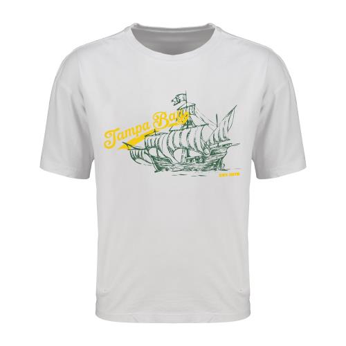 Rowdies Charly White Ship Tee