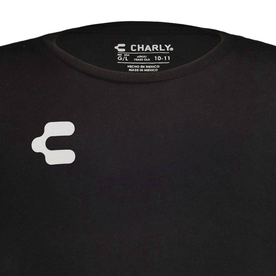 Rowdies Youth Charly Black Mascot Logo Tee