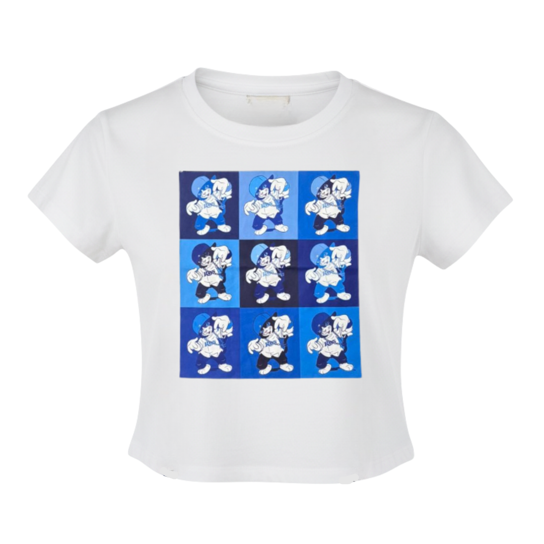 Rays TEREZ Youth DJ Kitty Technicolor Square All Over Tee
