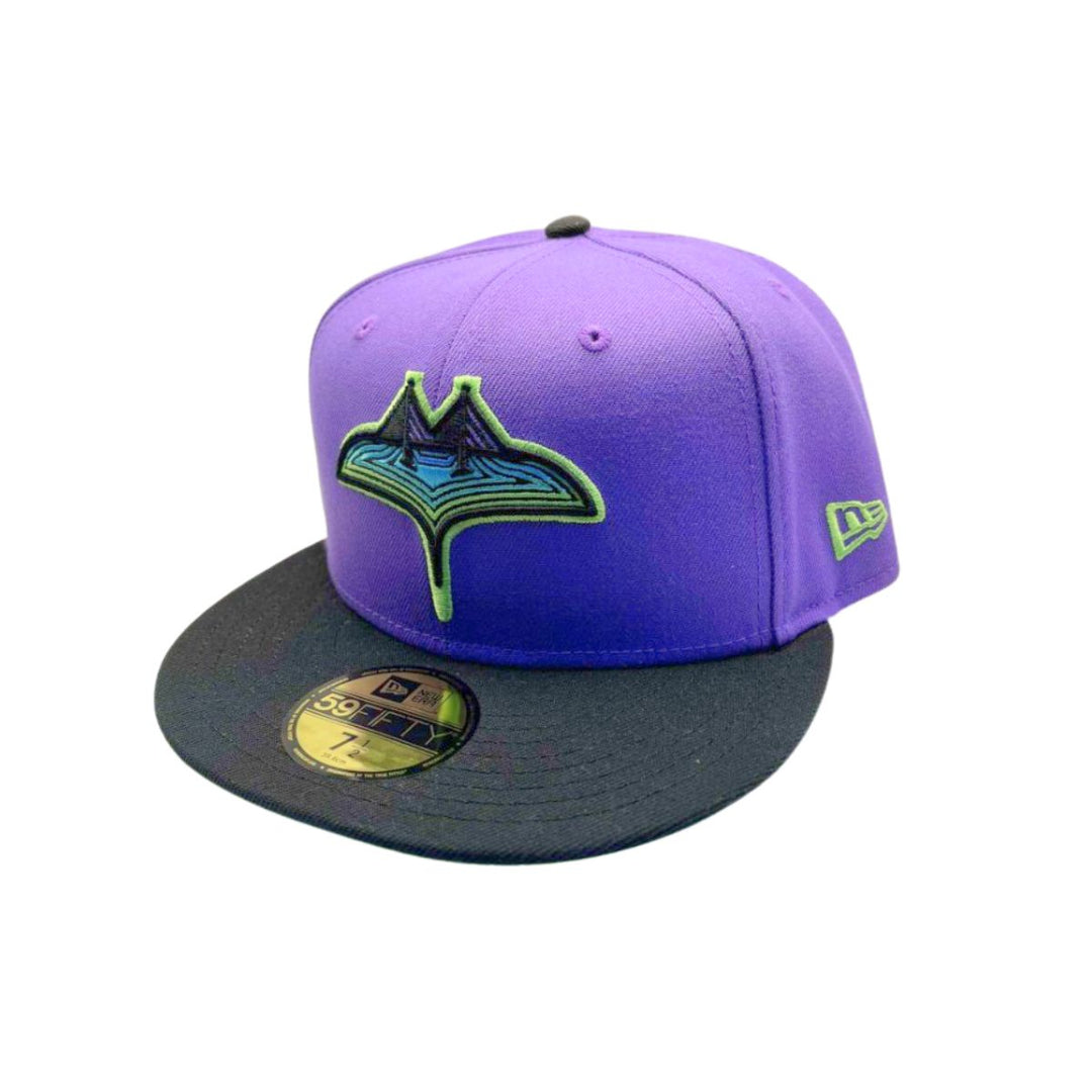 Rays New Era Purple Black City Connect Skyray Pelican 59Fifty Fitted Hat