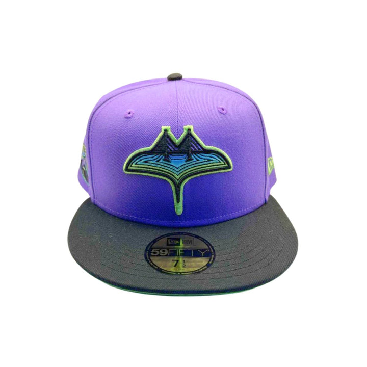 Rays New Era Purple Black City Connect Skyray Pelican 59Fifty Fitted Hat