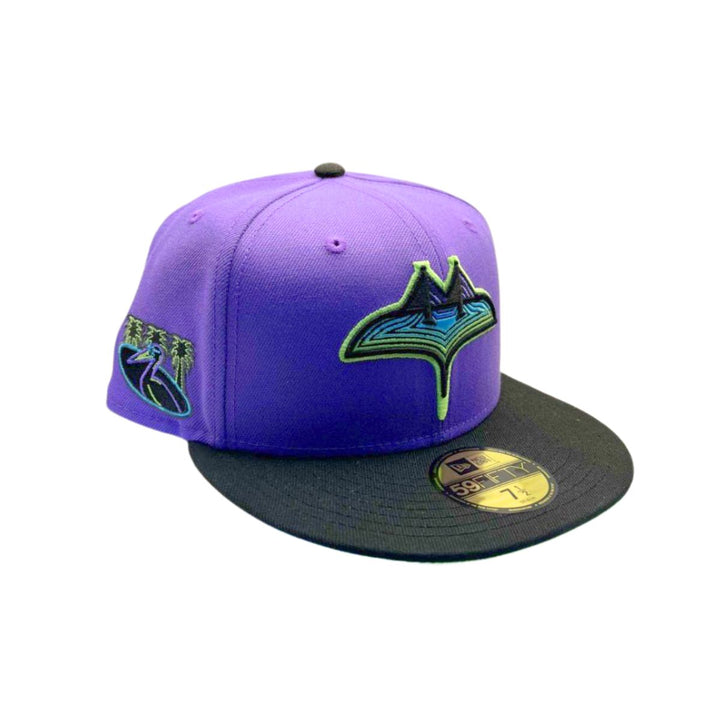 Rays New Era Purple Black City Connect Skyray Pelican 59Fifty Fitted Hat