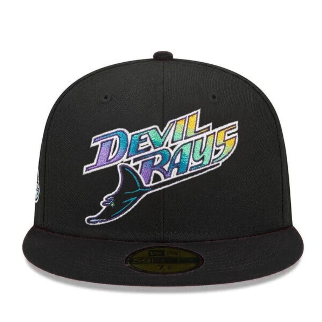 Rays New Era Black Devil Rays Tropicana Field Patch 59Fifty Fitted Hat
