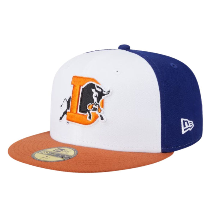 Rays New Era Royal Blue White Orange Durham Bulls Alt 59Fifty Fitted Hat