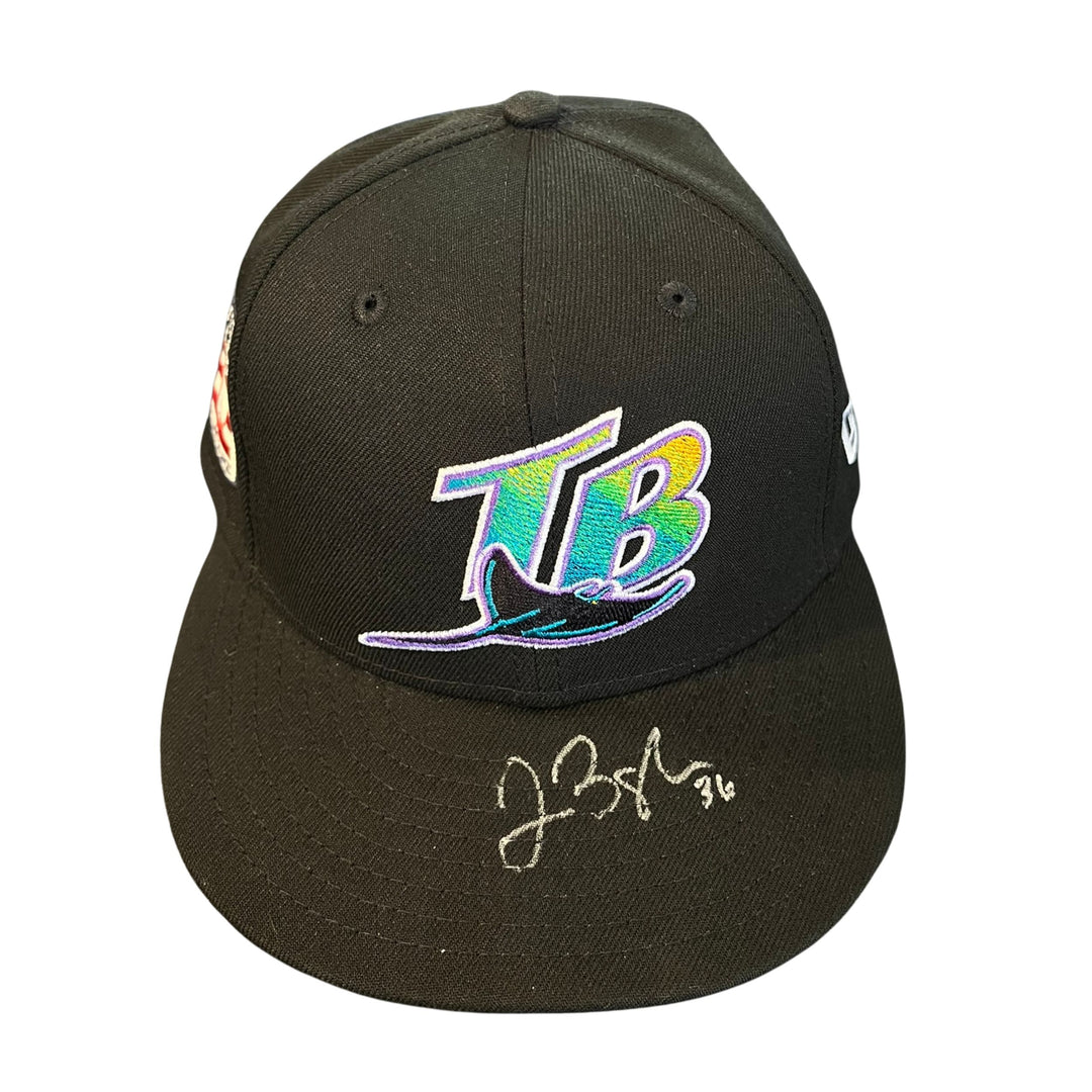 Rays Joe Boyle Game Used Authentic Hall of Fame Autographed Hat
