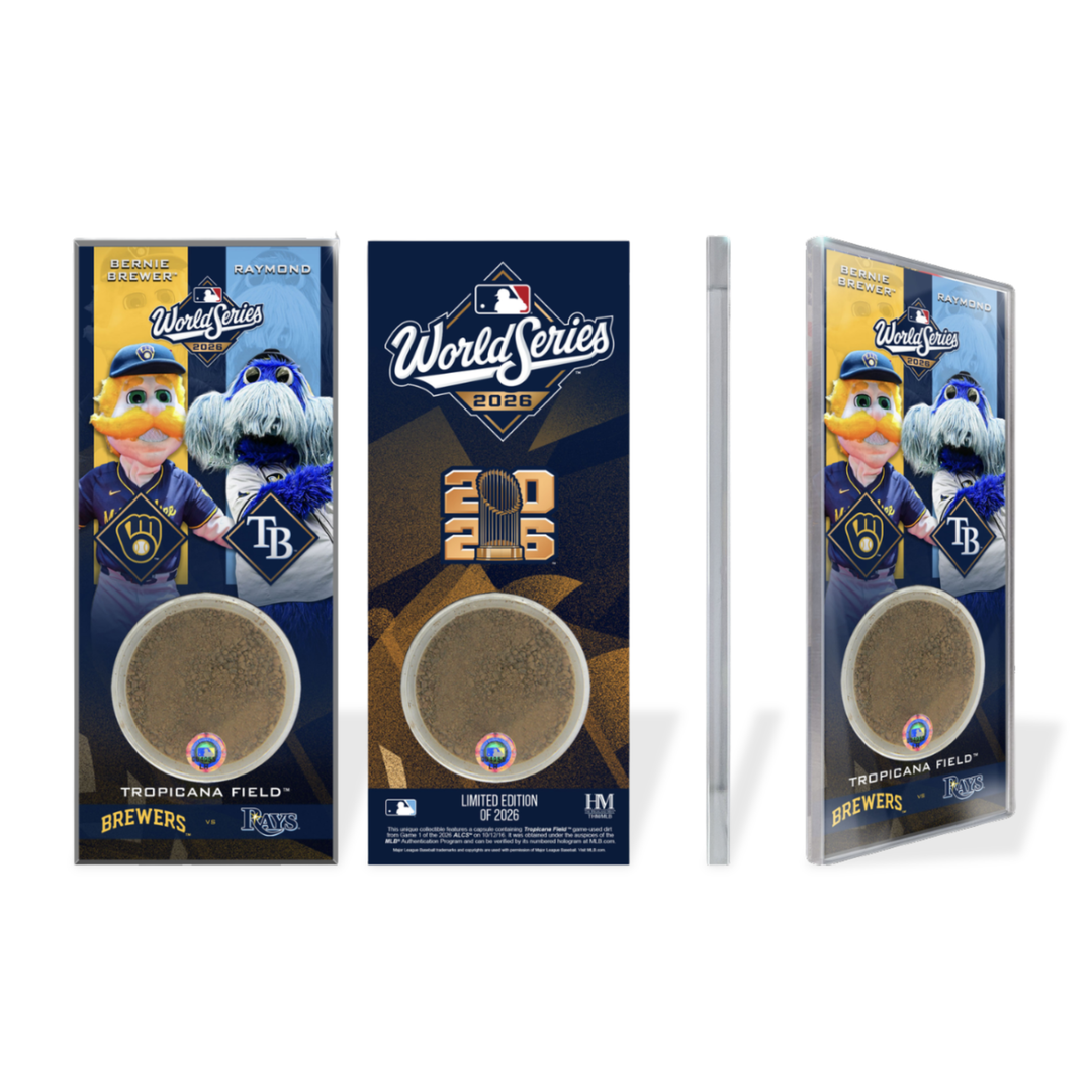 Rays World Series 2026 Mascot Matchup Authentic Game-Used Field Dirt Acrylic Ticket