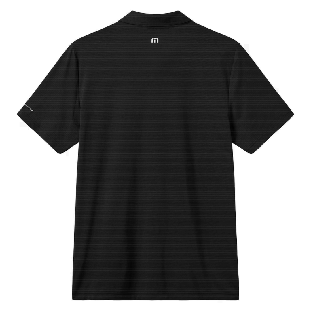 Rays Men's Travis Mathew Black Zinna 2.0 Wordmark Polo
