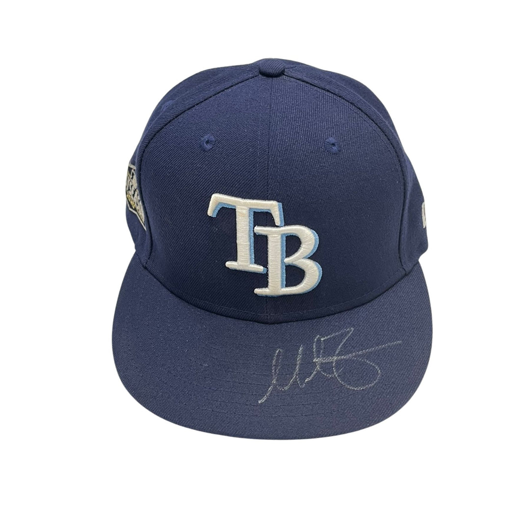 Rays Mike Zunino Team Issued Authentic Autographed Postseason Hat