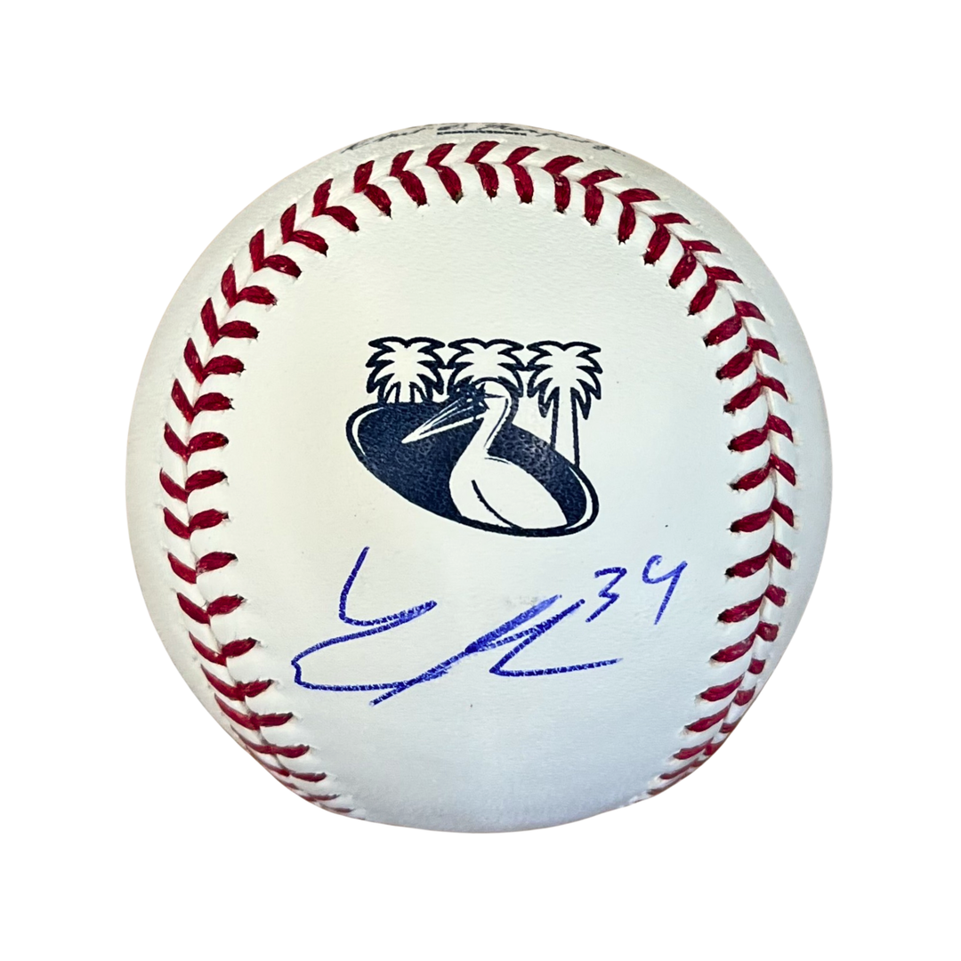 Rays Liam Hicks Autographed City Connect Official MLB Baseball