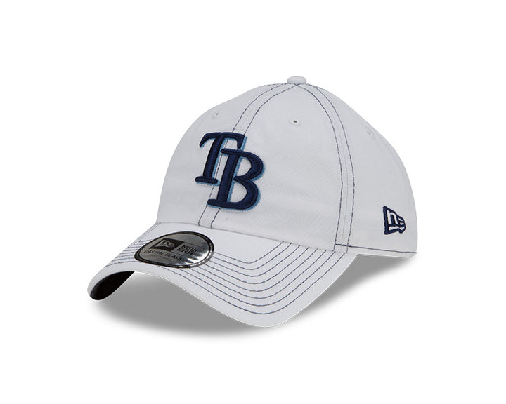 Rays New Era White Navy TB Casual Classic Adjustable Hat