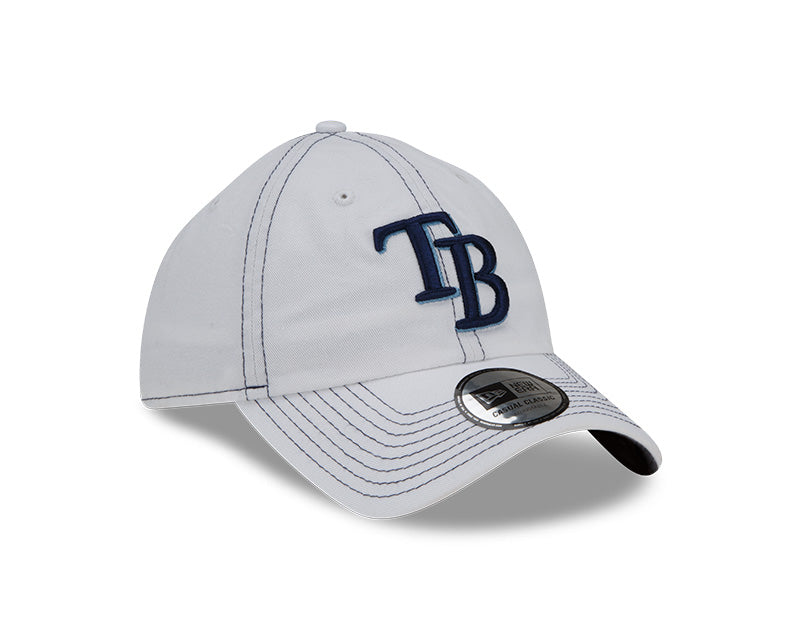 Rays New Era White Navy TB Casual Classic Adjustable Hat