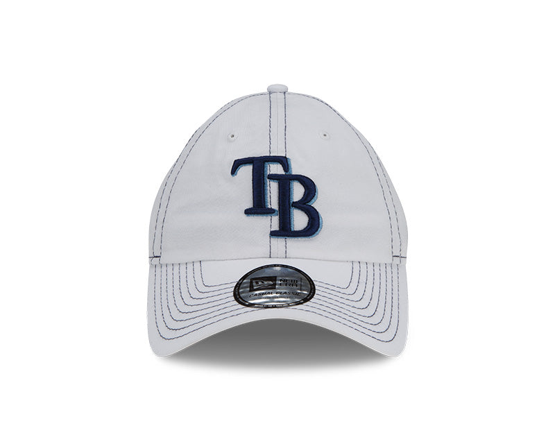 Rays New Era White Navy TB Casual Classic Adjustable Hat
