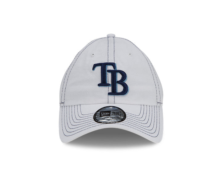Rays New Era White Navy TB Casual Classic Adjustable Hat